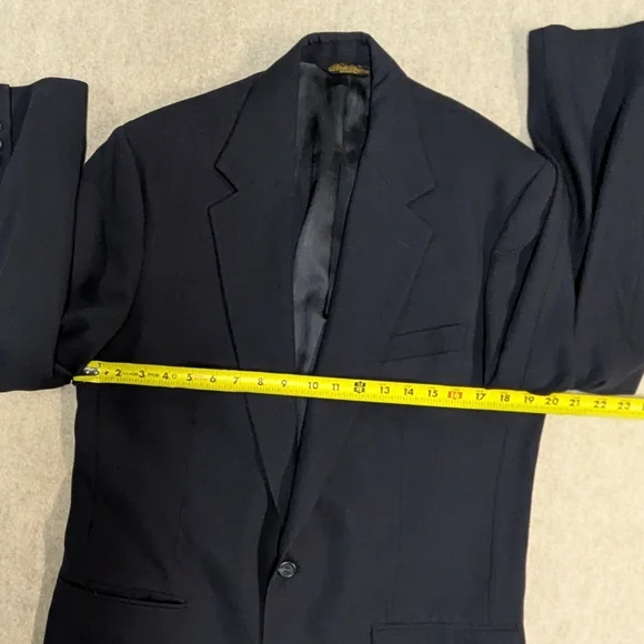 Classic Wool Deep Navy Brooks Brothers Blazer Suit Jacket Size 41 L